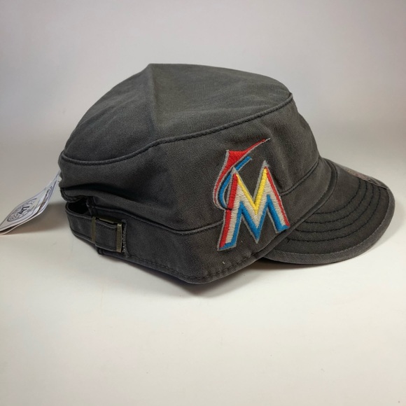 Miami Marlins Chic Cadet Military Adjustable Hat - Picture 3 of 6
